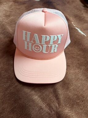 Happy Hour Pink Trucker Hat - Unbranded